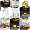 Sinmoe 36 Pieces Mini Activity Books for Kids Party Favors Construction Trucks Activity Books for Kids Including Dump Diggers Cranes Tractors for Kids Home Supplies School Activity for Birthday Gifts