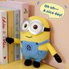 MINISO 8" Minions Stuffed Animals Plush Toys (Bob), Cute Sleeping Bedding Stuffed Animals Kawaii Plushies Pillow for Kids Toddler Toys Boys Girls