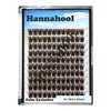 Hannahool 120pcs D Curl Individual Wide Stem Brown Cluster DIY Eye Lashes Extensions Mixed 12-14mm/14-16mm/16-18mm Makeup Dramatic Volume Lashes (Brown-14-16mm)