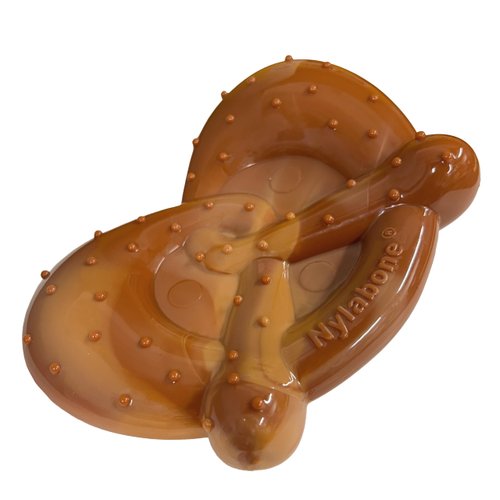 Nylabone Power Chew Pretzel Dog Chew Toy, Cute Dog Toys for Aggressive Chewers, Cheese Flavor, Bacon & Peanut Butter Flavor, Small/Regular (1 Count)