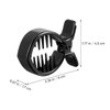 Beatifufu 2Pcs Black Round Inner Toothed Hair Clip Fish Tail Clip Ponytail Holder Strong Tension Hair Claw for Secure Styling and Everyday Use