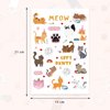 Crazy Night Cute Cat Temporary Tattoos - 75 Glitter Styles,Let's Pawty Birthday Party Supplies, Meow Party Favors