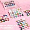 24 Colors Glitter Shimmer Eyeshadow Palette for Women, Vibrant Shades & Highly Pigmented, Shimmer Sparkle Eyeshadow Palette, Colorful Glue Gel Sombras De Ojos Professional Makeup for Eyes, Lips & Face