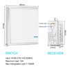 NineLeaf Wireless Light Switch and Receiver Kit, Strong Wireless Signal, Outdoor 1900ft Indoor 229ft, No Wiring No WiFi, Remote Control for LED Light Wireless Panel Switch, IP66 Waterproof