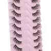 FANXITON Half Lashes Natural Look Wispy 10 Pairs Cat Eye Lashes 3D False Eyelashes Fluffy Soft 15 MM Short Faux Mink Lashes Sets Pack