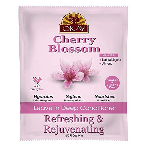 Okay Cherry Blossom Refreshing & Rejuvenating Leave in Deep Conditioner, 1.5 Ounce (3 Pack)