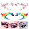 Eye shadow Tattoo Sticker 20pcs /10 Pairs Temporary Eye Tattoo Makeup Transfer Stickers Eyeliner Eyeshadow Sticker Eyes Makeup Party Lace Stickers on Face
