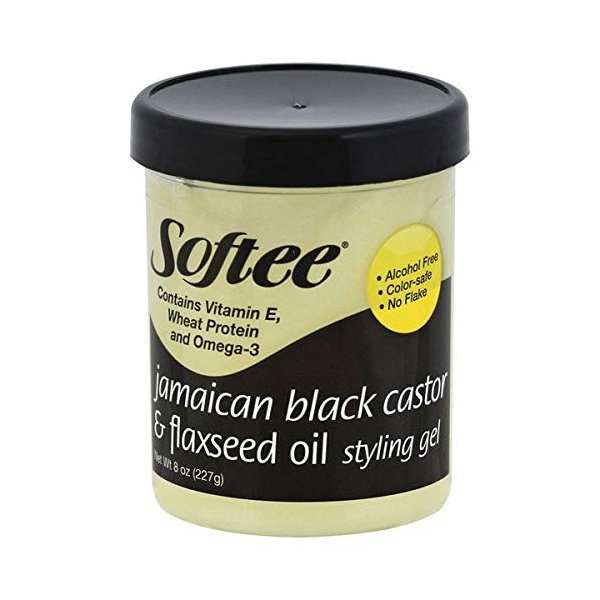 Softee Jamaican Black Castor & Flaxseed Oil Styling Gel 8 Oz,Pack of 3
