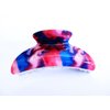 Generic Hot pink turquoise blue purple marbled hair claw clip