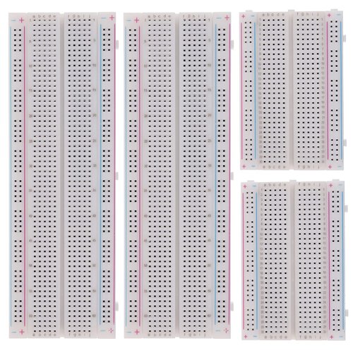 BOJACK 3 Values 130 Pcs Solderless Breadboard 4 Pcs 830 Tie Points & 400 Tie Points & 126 Pcs Flexible Breadboard Jumper Wires