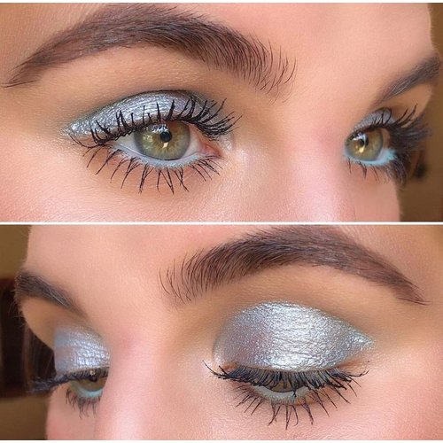 Lucky Chick Liquid Shimmer Eyeshadow - glitter eyeshadow Silver - Natural Blendable Eye Glitter Gel for All Day Wear - Paraben & Cruelty Free Vegan Formula