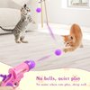 Mewlmart Cat Toys Interactive for Indoor Cats Kitty Toys Cat Toys for Indoor Cats Pom Pom Balls for Cat Ball Toy Plush Ball Launcher for Cats 30 Balls Cat Enrichment Toys (Pink New)