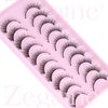 Natural Lashes Cat Eye Lashes 10 Pairs Wispy Lash Strips 12MM Short Lashes Natural Eyelashes Extensions Fox Eye Lashes Fluffy Faux Mink Lashes Strip by Zegaine