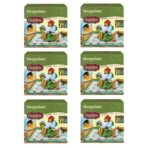 Celestial Seasonings Sleepytime Herbal Tea, Caffeine Free, 40 Tea Bags Box, (Pack of 6)