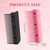 2 Pcs 2024 New Flat Iron Comb, Flat Iron Comb Attachment Clip On, Upgrade Barber Hair Straightening Comb, Professional or Home Use Compact Hair Styling Tool (Red+Black)