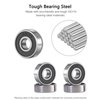 SHKI ［10 Pack］ 608 2RS Ball Bearings – Bearing Steel and Double Rubber Sealed Miniature Deep Groove Ball Bearings for Skateboards, Inline Skates, Scooters (8mm x 22mm x 7mm)