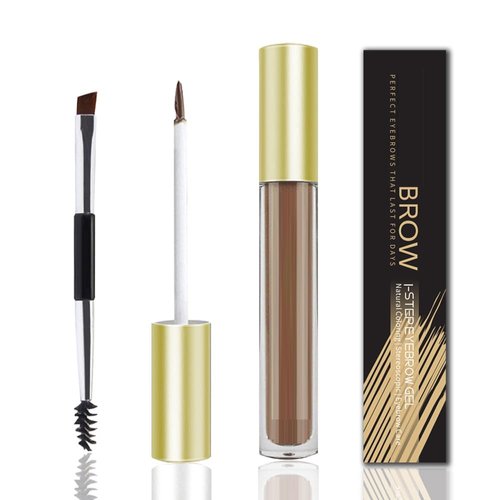 Eyebrow Gel, Tinted Brow Pen, Btow gel Upgraded to 72 Hours Long Lasting, Smudge-Proof, Sweat Resistant, Natural, Waterproof, with Brush, 5g (1# AUBURN)