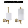 BATHSIR Crystal Toilet Paper Holder, Gold Toilet Roll Holder Modern Bathroom Accessories Zinc Alloy Tissue Hanger Wall Mounted