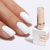 Double Rhythm 15ML Gel Nail Polish Pure Sheer Same Color Same Bottle Soak Off Gel Polish Art Manicure Salon DIY at Home Gifts for Girls Women (White-A1093)
