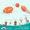 Nobleza Dog Football, Interactive Lightweight Tough Squeaky Dog Toys That Float and Bounce for Teething and Teeth Cleaning, Natural Rubber Durable Football Dog Toy for Small and Medium Breeds, Orange