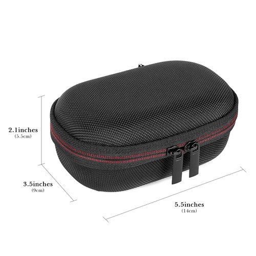 Linkidea Hard Mini Electric Shaver Storage Bag, Short Electric Razor Protect Case, Men's Travel Shaver Case Compatible with Andis 17150(TS-1), 17205, 17220, Philips, Panasonic, Remington (Black)