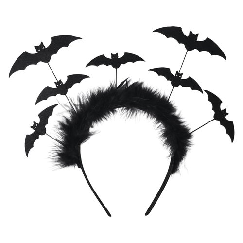 Kistreao Halloween Bat Headband Black Bat Wings Hair Bands Cute Bats Headpiece Hair Accessories f...
