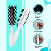 Styling Gear Hair Brush Nylon Bristles 7 Row Teasing Womens Brush Small Travel Hairbrush Brush For Hair 1 Pcs. (White)