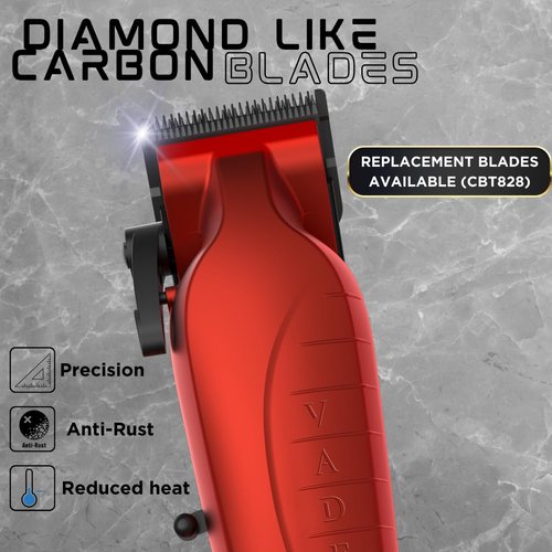 Supreme Trimmer DLC Coated Steel Replacement Blade CBT828 | Taper Blade for Hair Clippers | Black