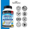 Triple Strength Omega 3 Fish Oil Supplement - 2250mg EPA DHA Omega 3 Fatty Acids from Wild Caught Fish, Supports Joint, Eyes, Brain Health - Burpless Lemon Flavor, Gluten Free, 180 Omega3 Softgels