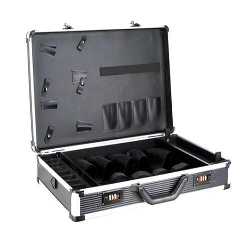 EcoTypee Portable Travel Stylist Tool Box with Code Lock, Professional Barber Suitcase Barber Tool Organizer, Barber Travel Case Hard Case Storage Organizer for Clippers, Trimmers, Blades
