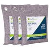 Breathe Green Bamboo Charcoal Bags Odor Absorber (3-Pack) Activated Charcoal Odor Eliminator Bag, Natural Freshener Removes Odors and Moisture, Odor Eliminator for Home, Pets, Car, Closet, RV