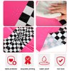 Oudain Cars Birthday Party Supplies Racing Party Decorations Round Racing Tablecloth Checkered Flag Table Covers Road Plastic Table Cloth, 1950s Disco Dancing Party Tablecloth (Pink,3 Pcs)