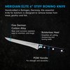 Messermeister Meridian Elite 6” Stiff Boning Knife - Fine German Steel Alloy Blade - Rust Resistant & Easy to Maintain