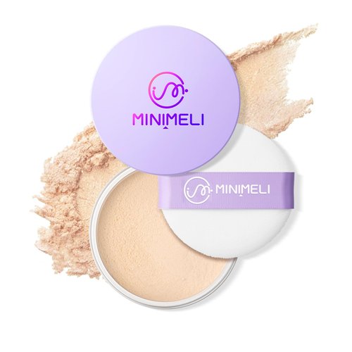 Matte Loose Powder Makeup, Poreless Lasting Face Setting Powder Controls Shine, Natural-looking, Silky Matte, Lightweight Flawless Face Make Up, 0.35Oz (#03 WARM BEIGE)