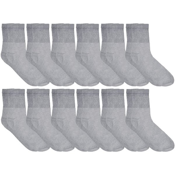 Yacht & Smith 12 Pairs Value Pack of Men and Women Diabetic Nephropathy and Edema Ankle, Ring Spun Cotton Socks