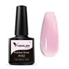 VENALISA Rubber Base Gel Polish, 1Pcs Nude Pink Rubber Gel Base for Nails Color Builder Gel Nail Polish High Gloss Soak Off U V Gel Nail French Nail Manicure Salon DIY