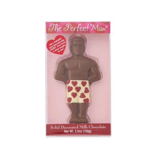 The Perfect Man Valentine's Day Solid Decorated Milk Chocolate - 3.5oz