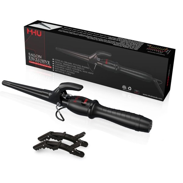 Curling Iron Ceramic Hair Wand with Multiple Adjustable Temperature,1/2-1 Inch Hair Curler,Digital Display,Automatic Shut Off