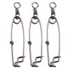JSHANMEI Long line Snap Clips Stainless Steel Longline Branch Hanger Snap Swivels Float Line Tuna Clip Fishing Accessories (4inch-3pcs)