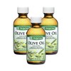 De La Cruz Pure Olive Oil - Natural Expeller Pressed Olive Oil for Hair and Skin - Lightweight Body Oil for Dry Skin 2 Fl Oz (3 Bottles)