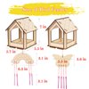 Kids Arts and Crafts for Outdoor,2 Pack Bird Feeder Wind Chime Kits for Children to Build and Paint, DIY Unfinished Wood STEM Painting Activities Crafts Toys for Boys Girls Ages 3-5 4-8 8-12 6-8