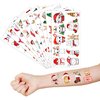 Christmas Temporary Tattoos Bunny Party Decorations Favors Supplies Xmas Themed Cute Stickers 10 Sheets 100 PCS Gifts for Baby Girls Boys Class School Carnival