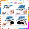 8Pcs Shark Birthday Party supplies set Honeycomb Centerpieces Double Sided Table Topper for Boy Shark Party Decorations (Shark)
