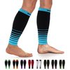 NEWZILL Compression Calf Sleeves (20-30mmHg) for Men & Women - Perfect Option to Our Compression Socks - for Running, Shin Splint, Medical, Travel, Nursing, Cycling (S/M, i-Black/Blue)