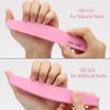 20 Pack Nail Buffers 100/180 Grit Washable Double Sided Nail Sanding Block File for Acrylic Natural Gel Nails, Pink