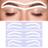 AOZUO 12 Pairs Eyebrow Stencil Stickers, Disposable Airbrush Eyebrow Stencils Shape Tape Brow Mapping Guide Auxiliary Stickers Air Brush Eyebrow Tattoo Template for Tinting Makeup