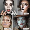 Goth White Face Body Paint Makeup Foundation, DE'LANCI Professional Semi-matte White Foundation Makeup, Smudge-Proof White Face Paint Foundation for Halloween Clown Joker SFX Zombie Monster Costume