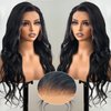 Monaluxe 13x6 Body Wave Lace Front Wigs Human Hair Glueless Wigs Human Hair Pre Plucked Bleached Knots HD Transparent Lace Frontal Human Hair Wigs with Baby Hair for Women 200 Density 20 Inch