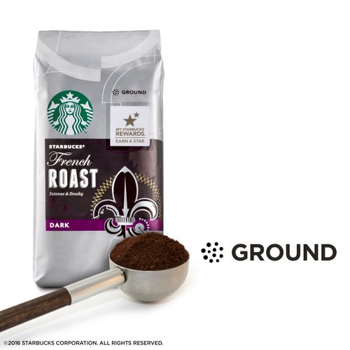 Starbucks French Roast Dark Roast Ground Coffee, 12 Ounce (Pack of 1)