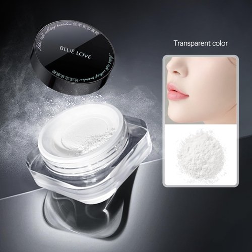 BLUE LOVE Setting Powder Makeup for Oily Skin, Oil Control Smooth Face Makeup Powder Foundation, Waterproof Setting Powder Compact, Oil Control Face Pressed Loose Powder(Transparent)